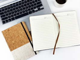 Wood grain binding notebook